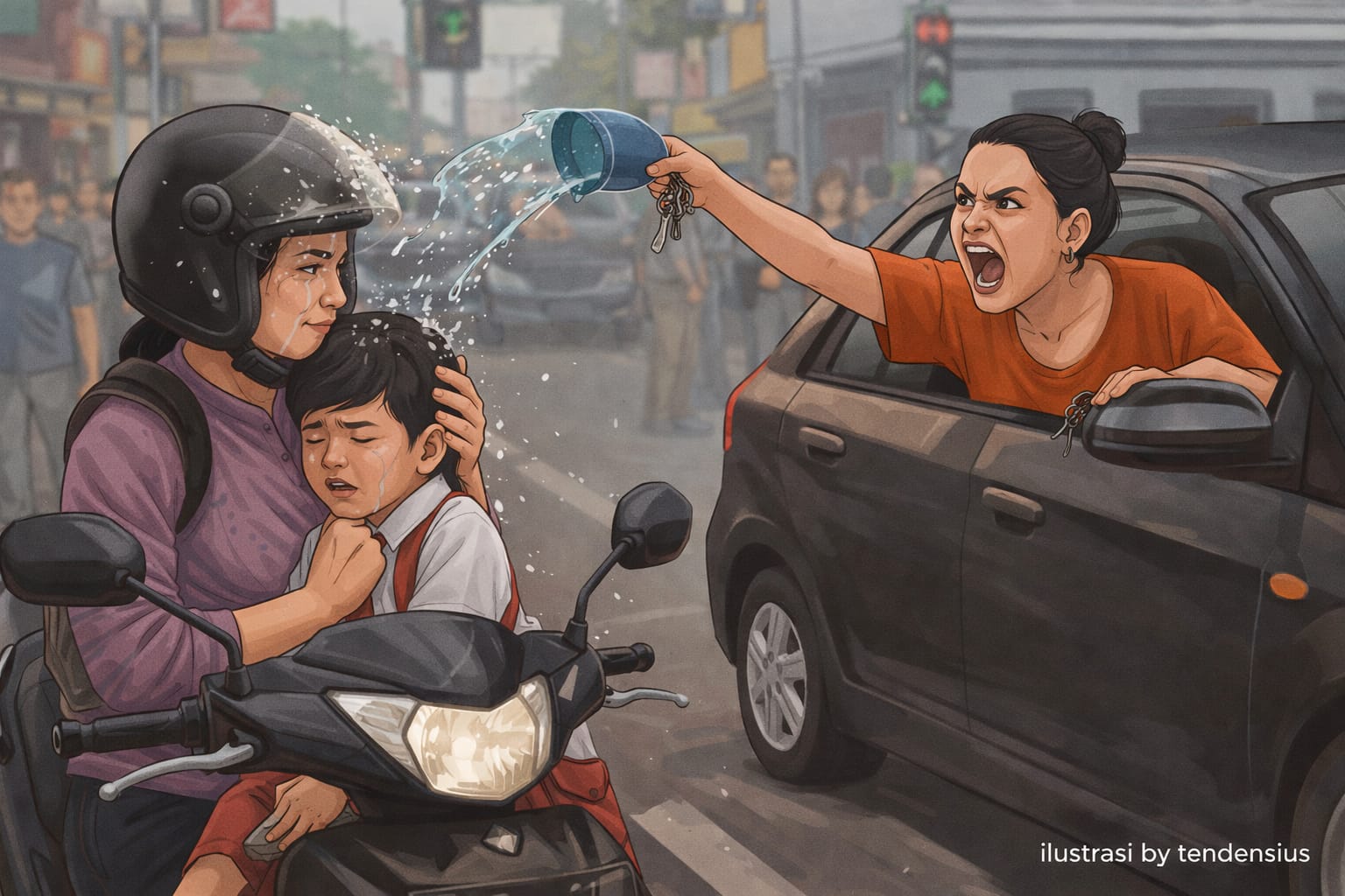 Dimaki, Disiram, Anaknya Ditoyor: Reaksi Tenang Guru Ini Jadi Sorotan